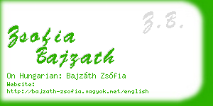 zsofia bajzath business card