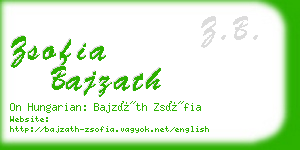 zsofia bajzath business card